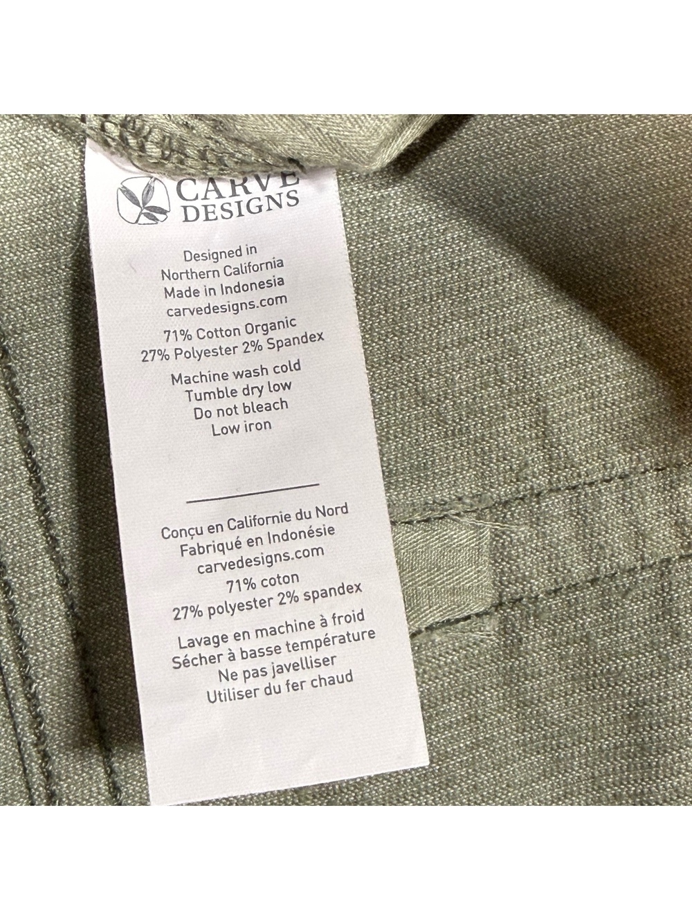 Carve Designs Oahu Corduroy Shorts 4" Size 6 Frayed Cut Off Sage Olive Green - Picture 5 of 7
